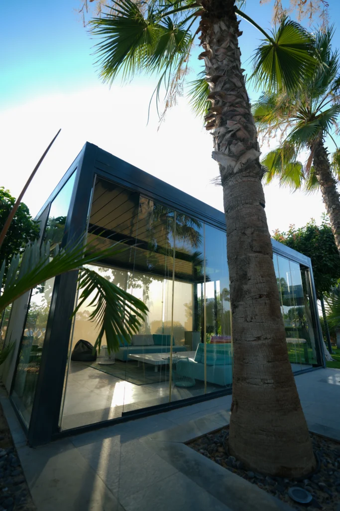 Optimal pergola orientation creating comfortable outdoor living space